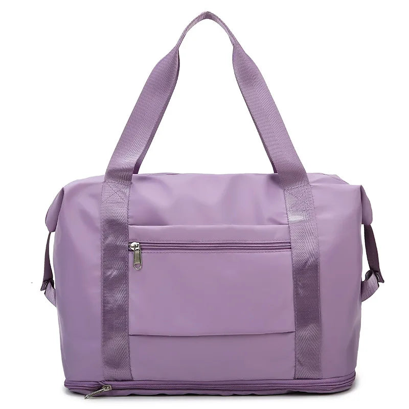 Folding Travel Bag women Shoulder Bags Large Capacity Foldable Women Travel bag ( random colors) (Lc)
