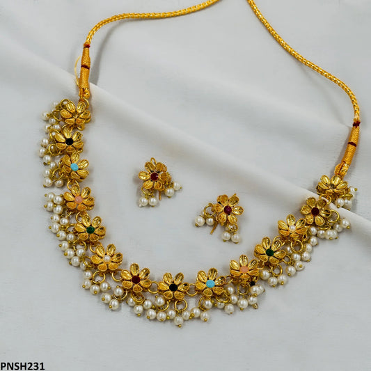 Flower Necklace Set